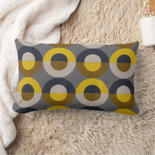 Coussin Rectangle Tonnerre de moutarde de bronze moderne du milieu d