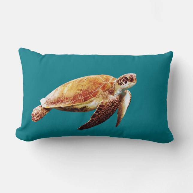 Coussin Rectangle Tortue de mer (Recto)