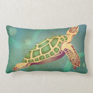 Coussin Rectangle Tortue de mer hawaïenne : Honu