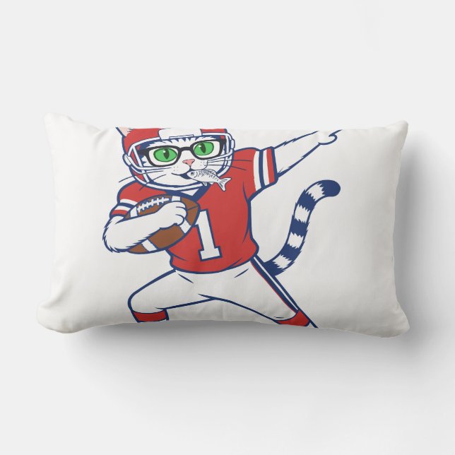 Coussin Rectangle Touchdown Chat  (Recto)