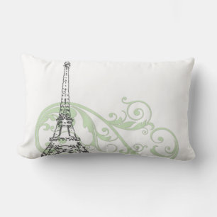 Coussin Rectangle Tour Eiffel avec Enroulements