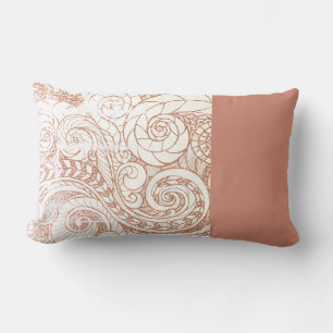 Coussin Rectangle Tourbillon botanique en terre cuite