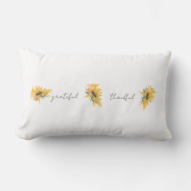 Coussin Rectangle Tournesol Grateful (Recto)