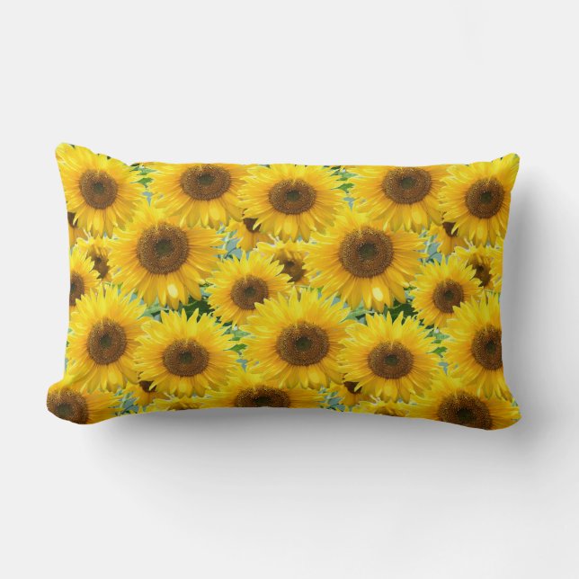 Coussin Rectangle Tournesols en fleurs (Recto)