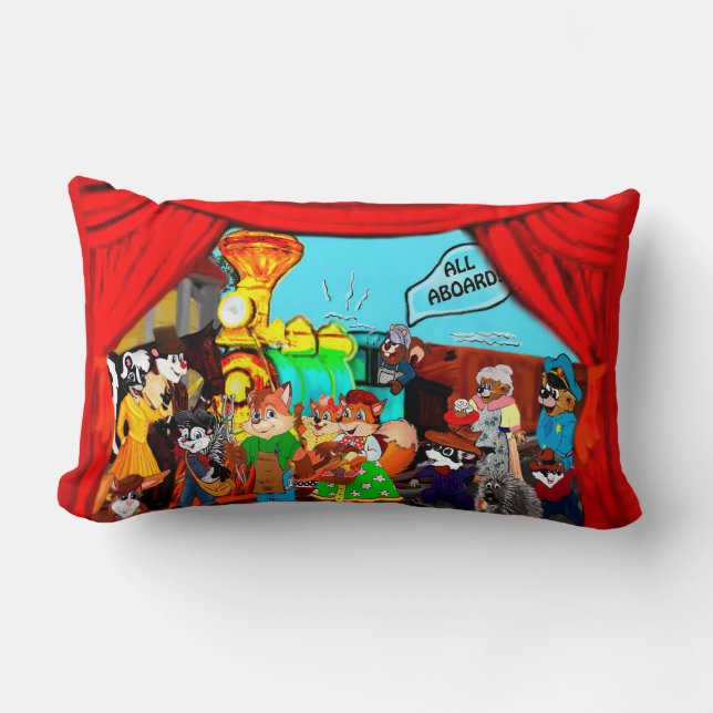 Coussin Rectangle Tous à bord ! (Recto)