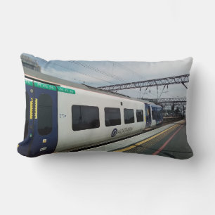 Coussin Rectangle Train bleu et blanc