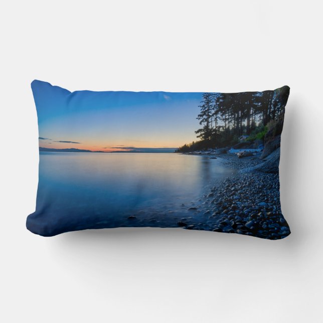 Coussin Rectangle Tranquil Coastal Sunset Lumbar Pillow Cover (Recto)