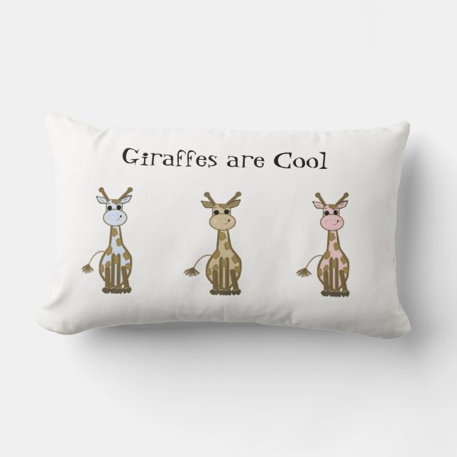 Coussin Rectangle Trois girafes cool (Recto)