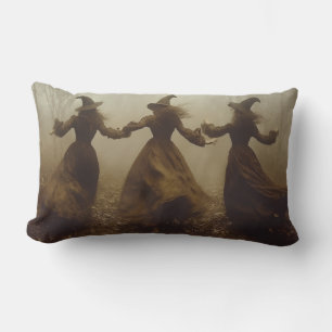 Coussin Rectangle Trois sorcières dansent dans la forêt