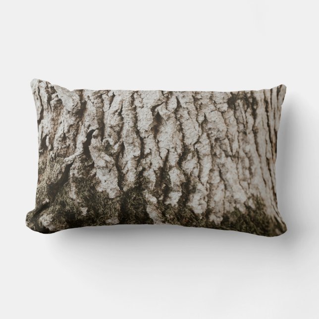 Coussin Rectangle Tronc d'arbre gris (Recto)