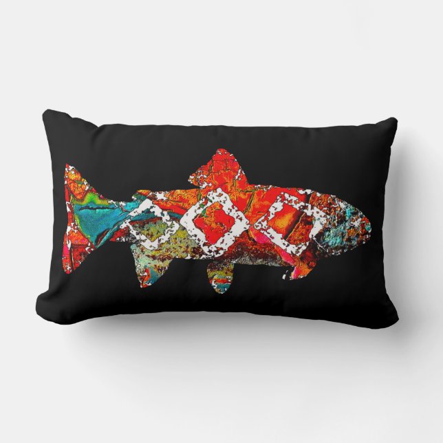 Coussin Rectangle Truitte de Moss Rock (Recto)
