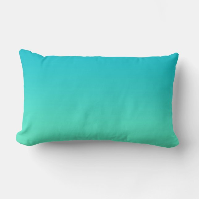 Coussin Rectangle "Turquoise Ombre" (Recto)