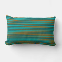 Turquoise & Orange Simple Stripes Modernes