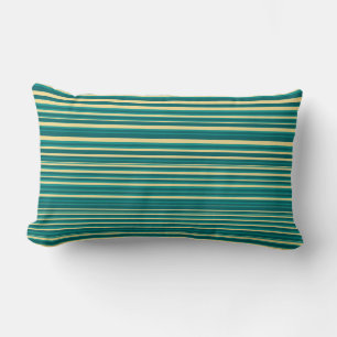 Coussin Rectangle Turquoise Turquoise & Jaune Simple Grille Moderne