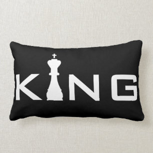 Coussin Rectangle Typographie Cool King Joueur d'échecs