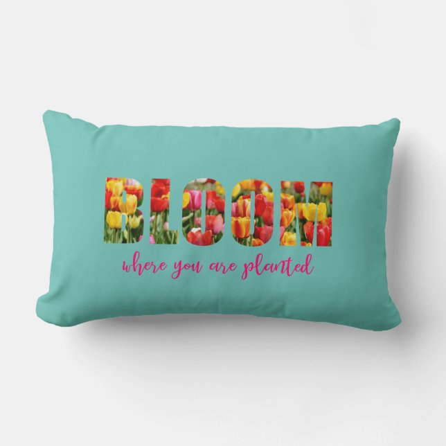 Coussin Rectangle Typographie de Tulip (Recto)