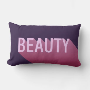 Coussin Rectangle Typographie Moderne violet rose beauté