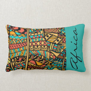 Coussin Rectangle Typographie Motif africaine