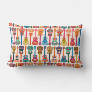 Coussin Rectangle ukulèle hawaïen