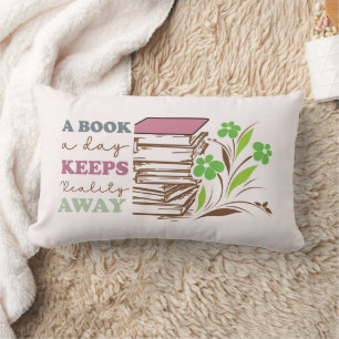 Coussin Rectangle Un Livre Par Jour Empêche La Réalité