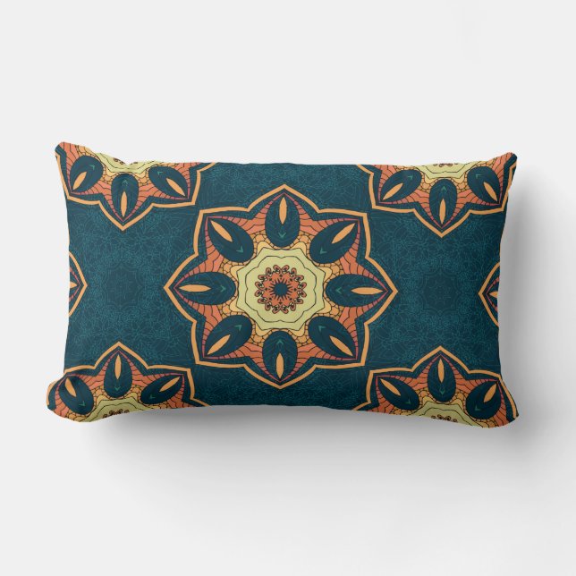 Coussin Rectangle Un motif sans couture ethnique avec mandala. illus (Recto)