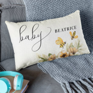 Coussin Rectangle Une petite Baby Shower abeille à miel
