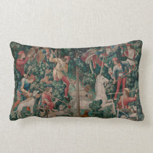 Coussin Rectangle Unicorn Hunt Medieval Art - Unicorn attaquée