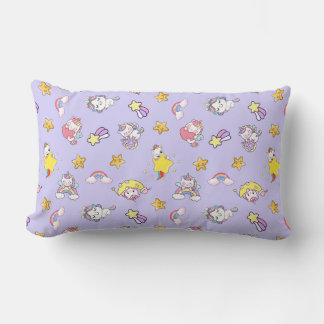 Coussin Rectangle Unicorne Rainbow Star Lumière Purple Thème
