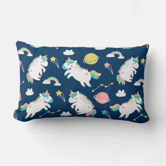 Coussin Rectangle Unicorns (Recto)
