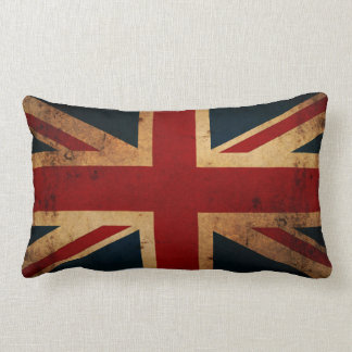 Coussin Rectangle Union Jack (le cru affligé, doublent dégrossi)