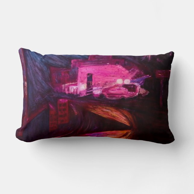 Coussin Rectangle Urban Haze - Artistic Throw Pillow (Recto)