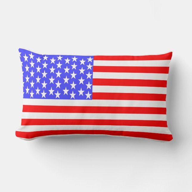 Coussin Rectangle USA Flag Totally Printed (Recto)