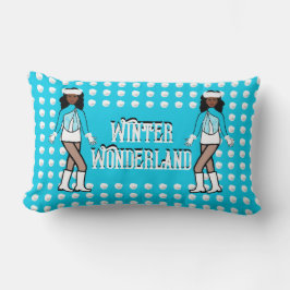 Coussin Rectangle Vacances Jeu d'oreiller Aqua/Blanc