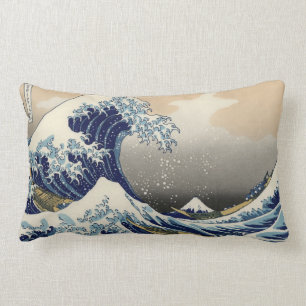 Coussin Rectangle Vague marémotrice au large de Kanagawa Art orient