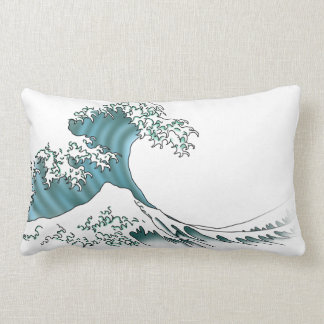 Coussin Rectangle Vagues - blanc