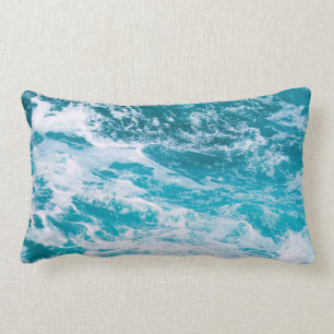 Coussin Rectangle Vagues de l'océan bleu