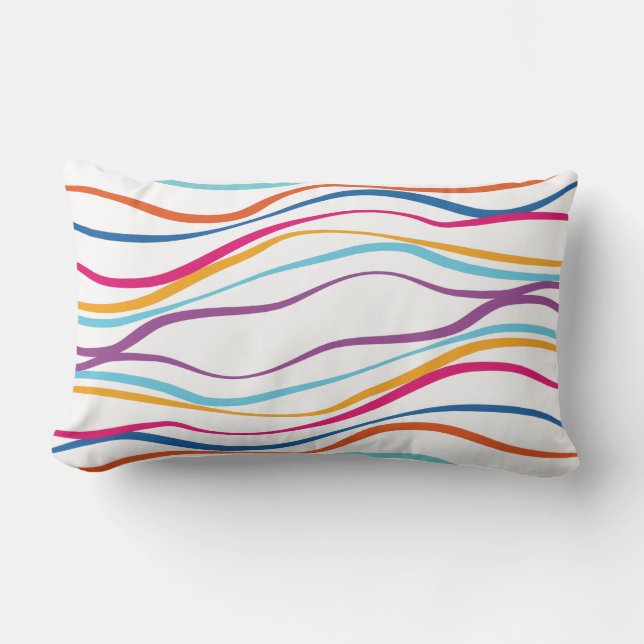 Coussin Rectangle Vagues Motifs modernes (Recto)