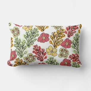 Coussin Rectangle Valence Espagnol Floral et Vins Jeter l'oreiller