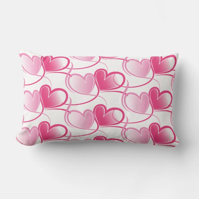 Coussin Rectangle Valentine Coeurs Jeu d'oreiller (Recto)