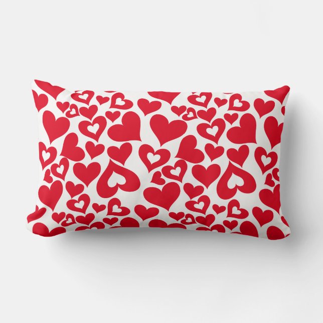 Coussin Rectangle Valentine Coeurs Jeu d'oreiller (Recto)