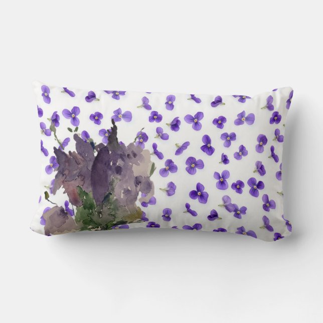 Coussin Rectangle vase violette (Verso)