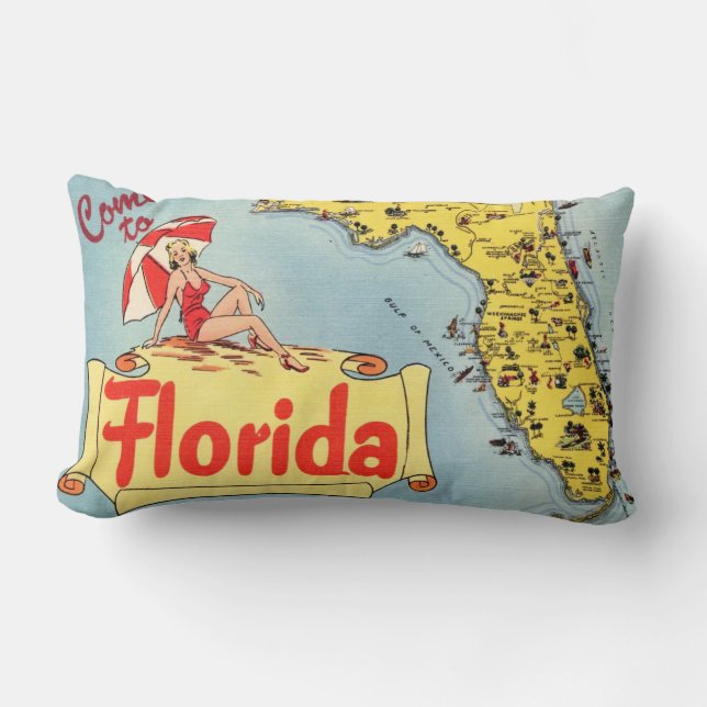 Coussin Rectangle Venez en Floride (Recto)