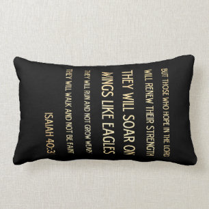 Coussin Rectangle Vers scriptural chrétien de bible - 40:31 d'Isaï