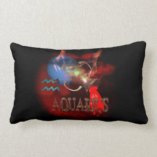 Coussin Rectangle Verseau né par zodiaque déplaisant de Valxart