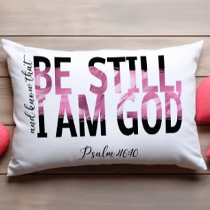 Coussin Rectangle Verset biblique Restez calme et sachez