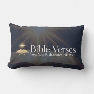 Coussin Rectangle Versets de la Bible Portez Votre Foi Bible Ouverte