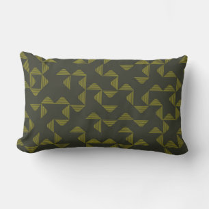 Coussin Rectangle Vert, cool, unique, triangles tendance motif