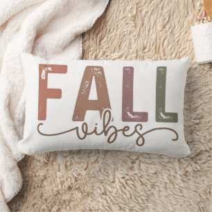 Coussin Rectangle Vibes d'automne arc-en-ciel