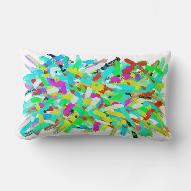 Coussin Rectangle Vibes positives de l'art Abstrait Splashes Cushion (Recto)