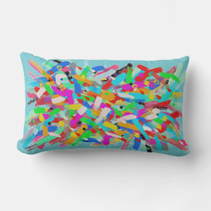 Coussin Rectangle Vibes positives de l'art Abstrait Splashes Cushion